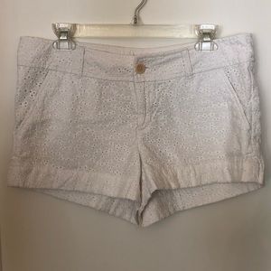 White Eyelet Shorts